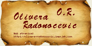 Olivera Radonoćević vizit kartica